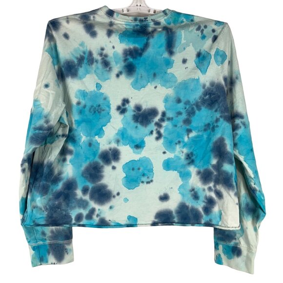 Goodfellow & Co Blue Tie Dye Long Sleeve Shirt Size XL Standard Crew Neck Pocket - Picture 5 of 6